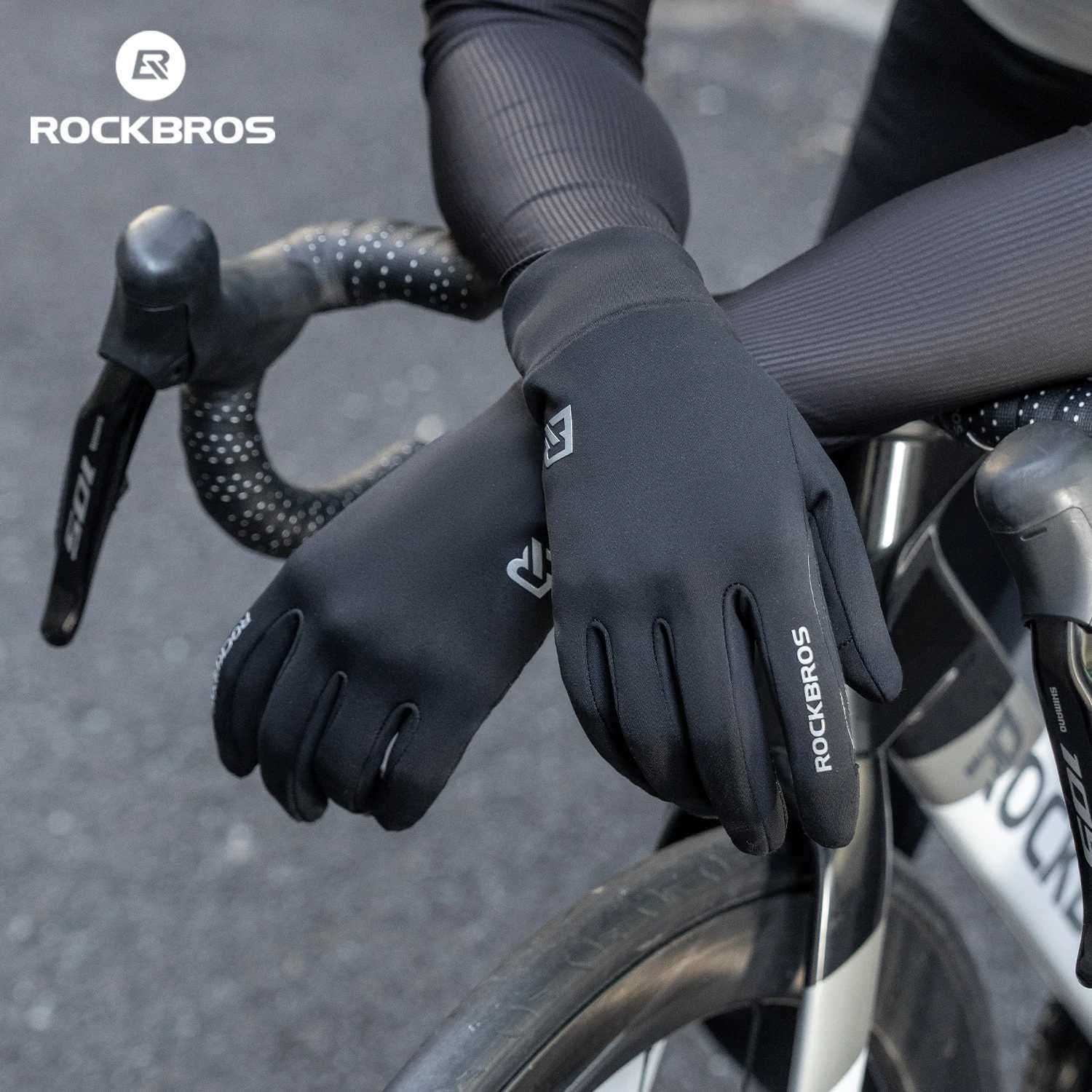 Autumn ROCKBROS Cycling Gloves Spring Bike Gloves Non-slip Long Finger Gloves Fleece Lining Warmer Gloves Windproof Riding Glove N260828 - view 4
