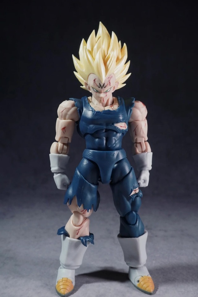 In Stock BlackHole&TK Damaged Dragon Ball Action SHF KO Cool Vegeta Figure For Fans 26Y0829 - view 4