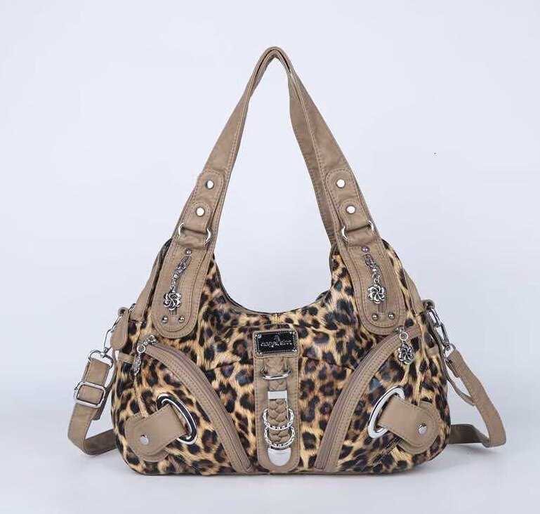 Three Misshapen Angels Retro Y2K Millennium Cool Girl Vintage Style Underground Culture European Street Leopard Print Shoulder Crossbody Bag Q260829 - view 5