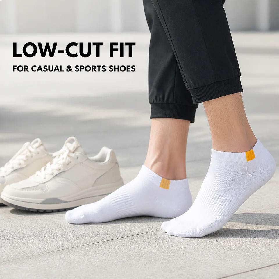 5 Pairs Mens Thin LowCut Ankle Socks Breathable Polyester Elastane Knit Casual Sports Boat One Size Mixed Colors 260828 - view 5