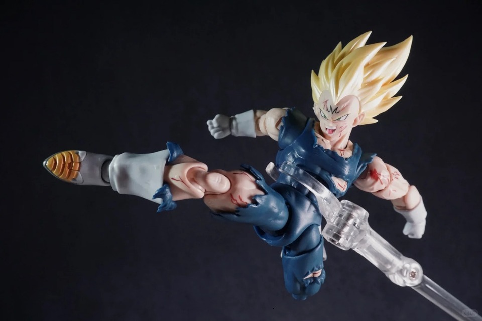 In Stock BlackHole&TK Damaged Dragon Ball Action SHF KO Cool Vegeta Figure For Fans 26Y0829 - view 6