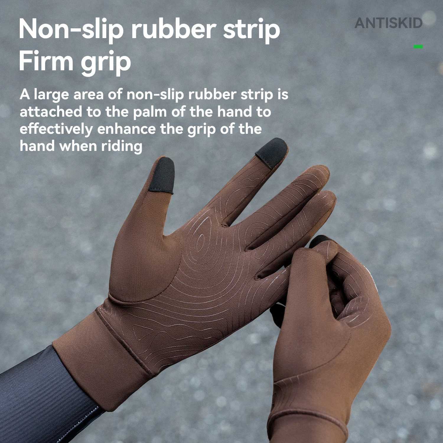 Autumn ROCKBROS Cycling Gloves Spring Bike Gloves Non-slip Long Finger Gloves Fleece Lining Warmer Gloves Windproof Riding Glove N260828 - view 5