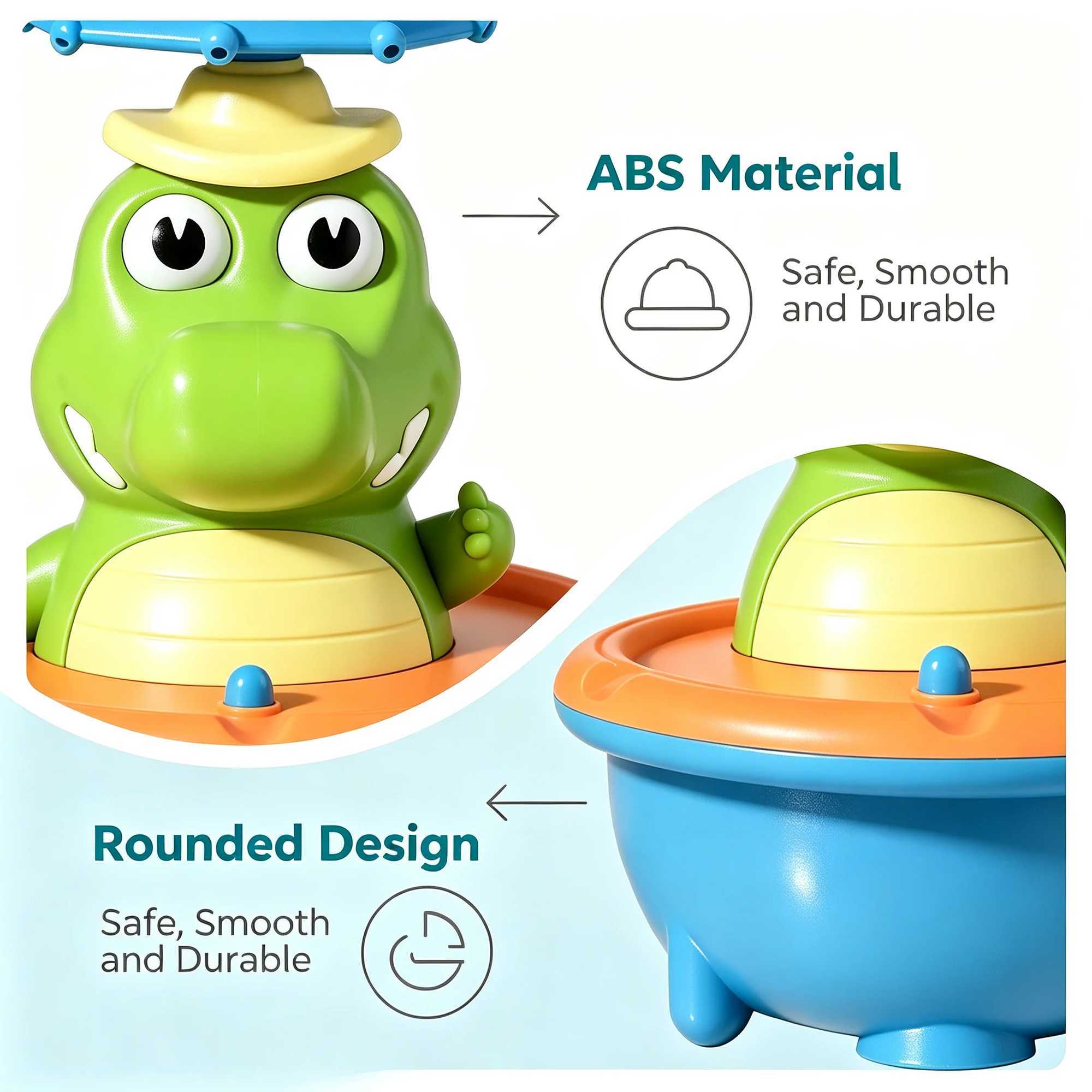 Baby Bath Toys Perfect for Bathtub Fun Pool Sprays - 6 Pcs Water Jet Style Cute Crocodile Shape Infant Ideal Holiday GiftC260829 - view 6