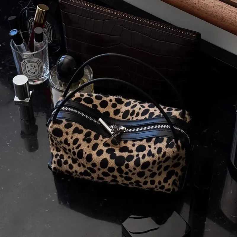 Fashion Selected High-quality leopard print pu Leather Women Boston Tote Designer Handmade Female Shoulder Bag X260828 - view 5