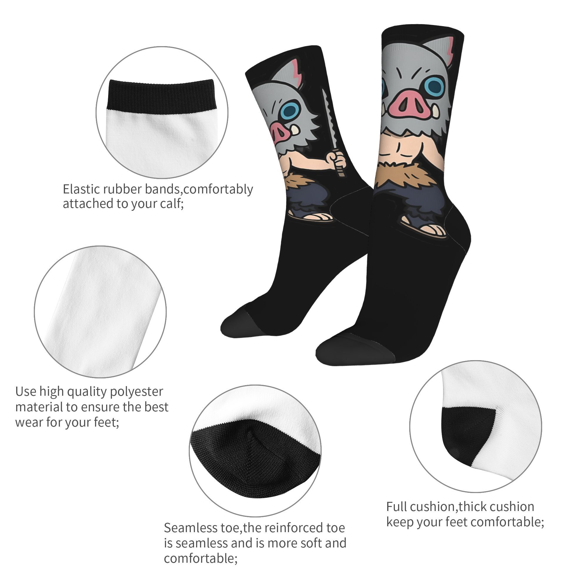 Couple Inosuke Funko Stockings Anti Sweat Breathable Autumn Fashion Pattern Outdoor Socks - view 7
