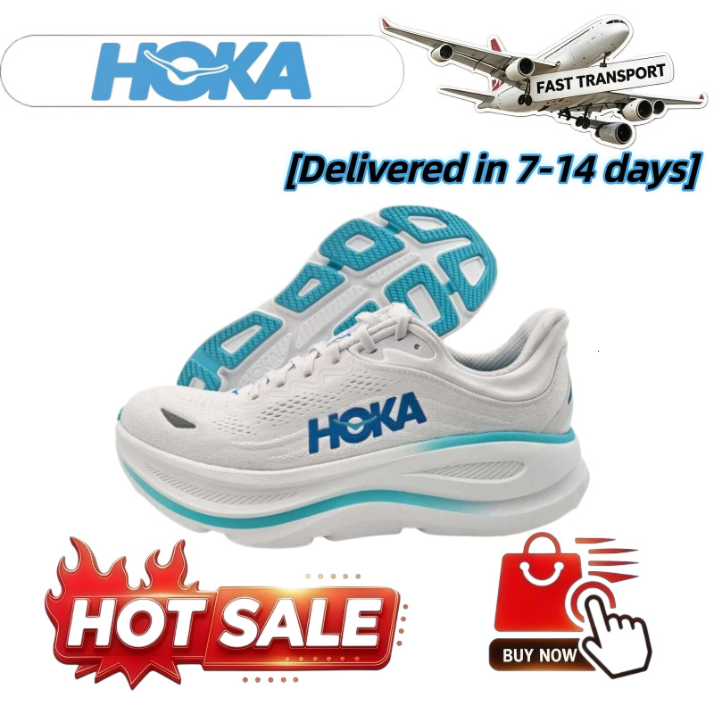 HOKA Men's Bondi 9 Running Ultra Cushioned Comfort Walking Sneakers Lightweight Breathable Road Runner for Daily Workout Gym All Day Wear Designe
