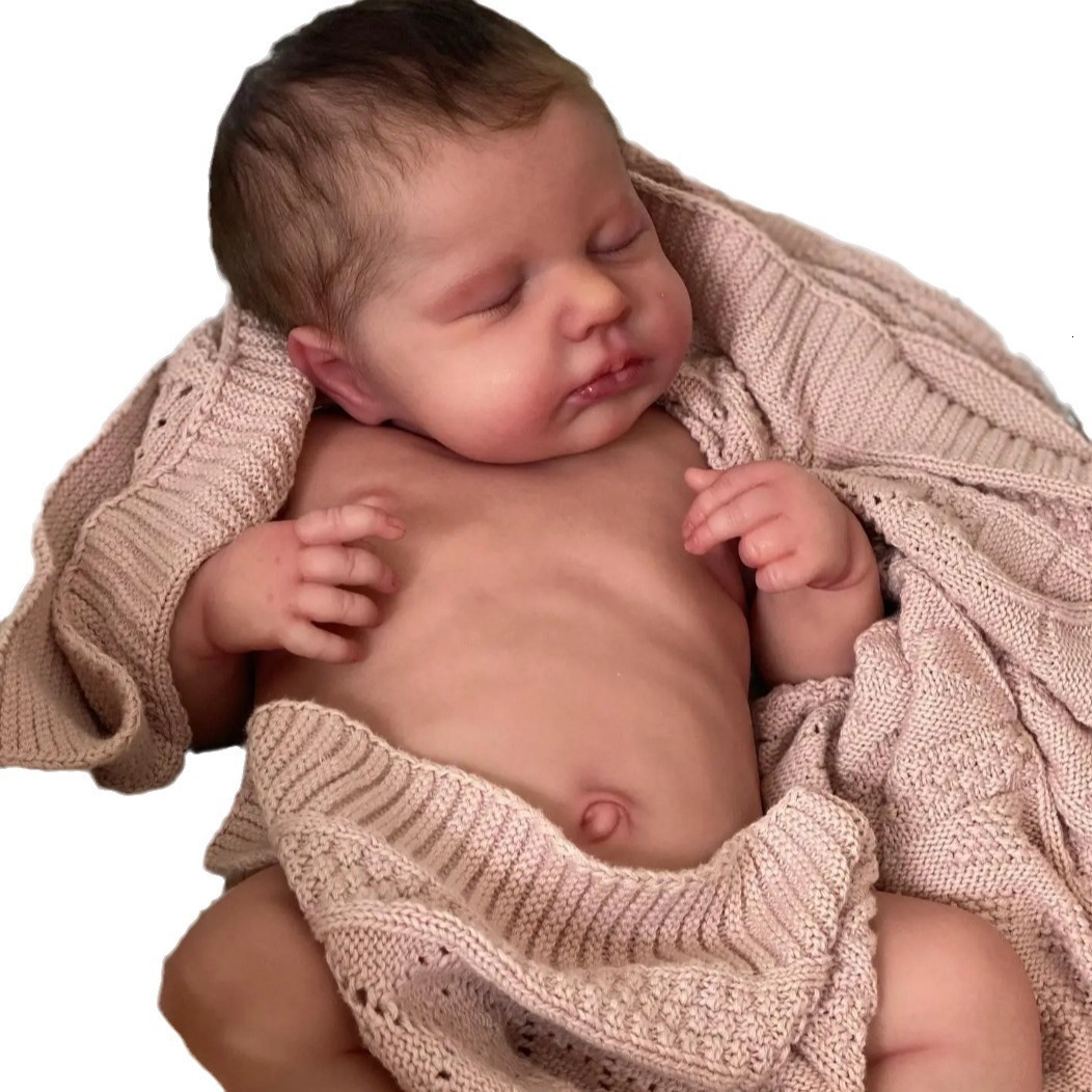 reborn baby doll silicone 18inch LOULOU Realistic Silicone Body Reborn Doll Cross-Border Foreign Trade realistic newborn ww1 - view 6