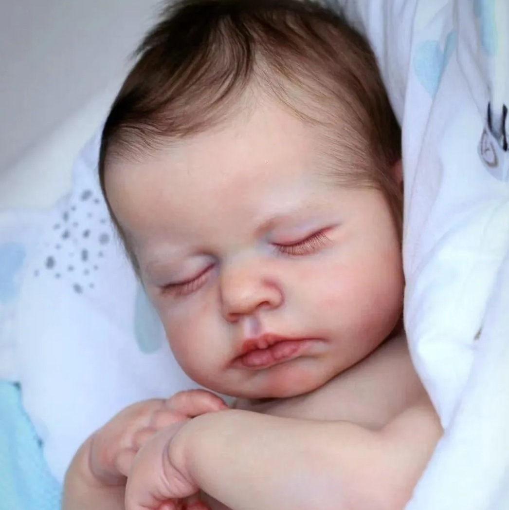 reborn baby doll silicone 18inch LOULOU Realistic Silicone Body Reborn Doll Cross-Border Foreign Trade realistic newborn ww1 - view 3