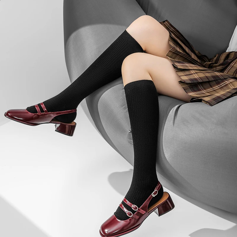 100% Merino Wool Ladies Stockings Fashion Solid Color Knitted Pile Socks Fashion Padded Warm Leggings Women's 260827 - view 4