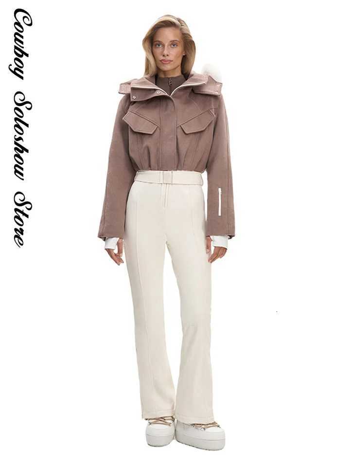 Women Fashion Jumpsuit Warm Patchwork Winter Belt Zipper Hooded Slim Fit Ski Suit Lady New Casual Holiday Skiing Outfit 2026 C260829 - view 7