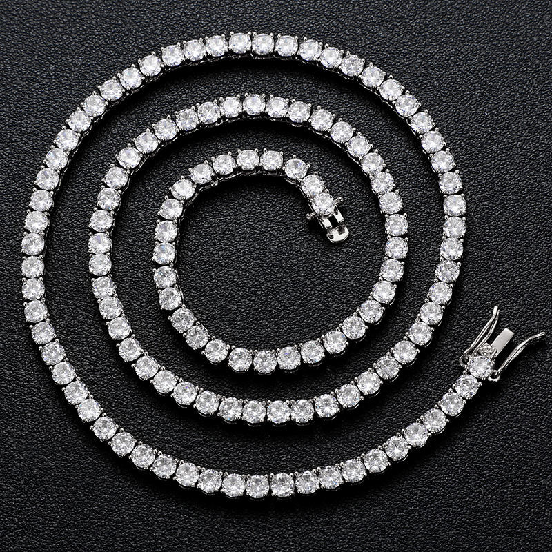 Maiyi Jewelry Custom Gold Necklace 18k Tennis Necklace Moissanite Solid Real 9K 10K 14K Tennis Necklace for Women Men - view 6