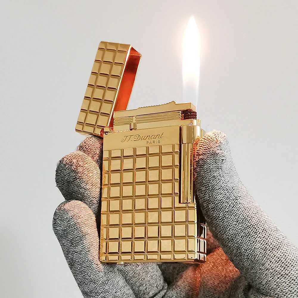 Cigarette Gas New Ligne Lattice 2 Lighter Refillable Smoking Classic Ping Sound Cigar Outdoor Men Memorial GiftN260829 - view 3