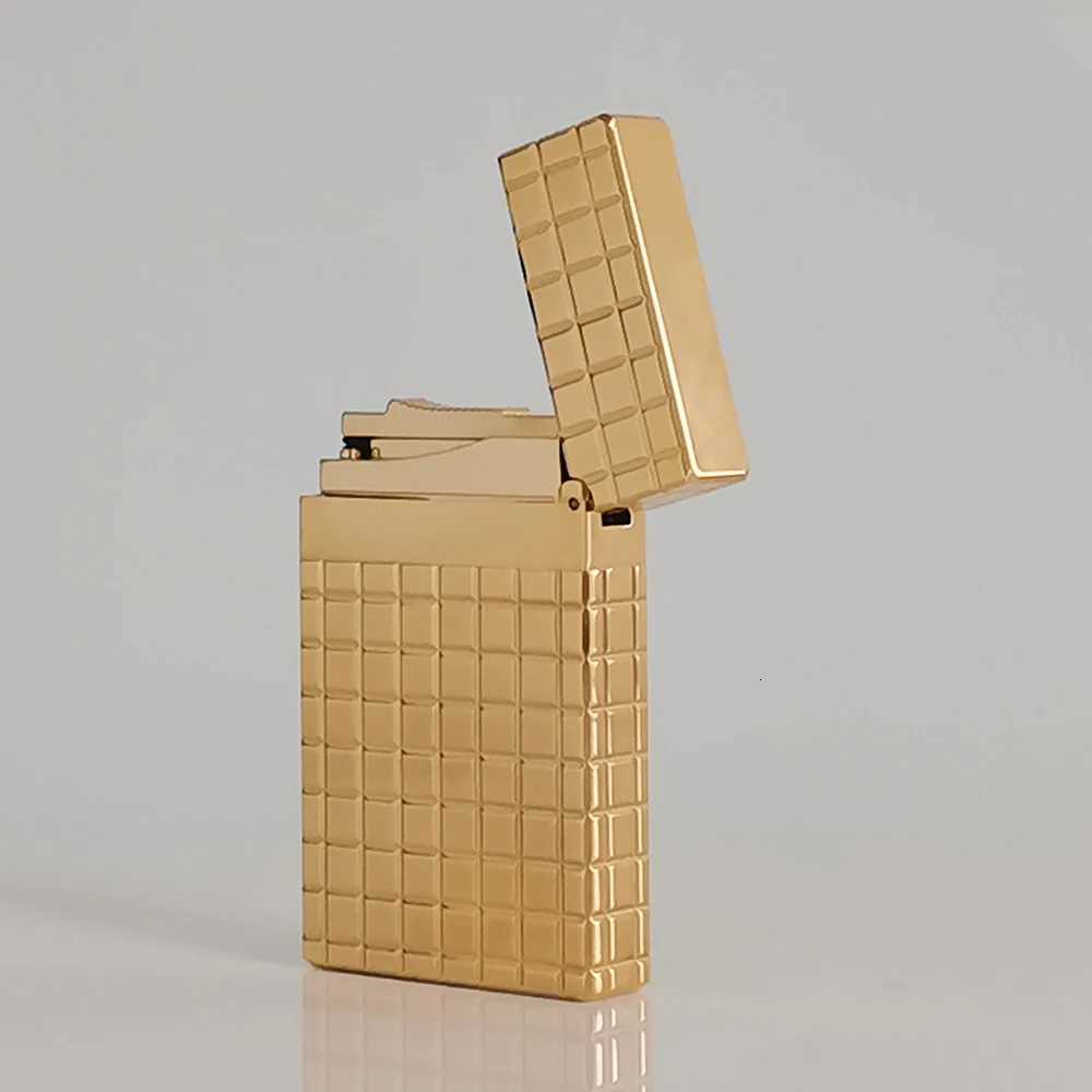 Cigarette Gas New Ligne Lattice 2 Lighter Refillable Smoking Classic Ping Sound Cigar Outdoor Men Memorial GiftN260829 - view 4