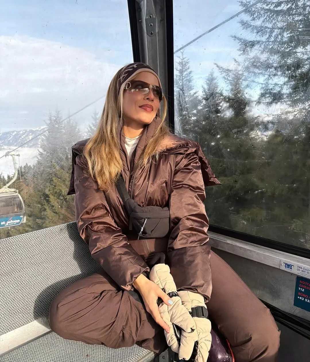 Suit Women One Piece Ski Zip Up Waterproof Sets White Black Color Block Hooded Warm Jumpsuit Lady Winter Snow Sport Outfit 2026 C260829 - view 4