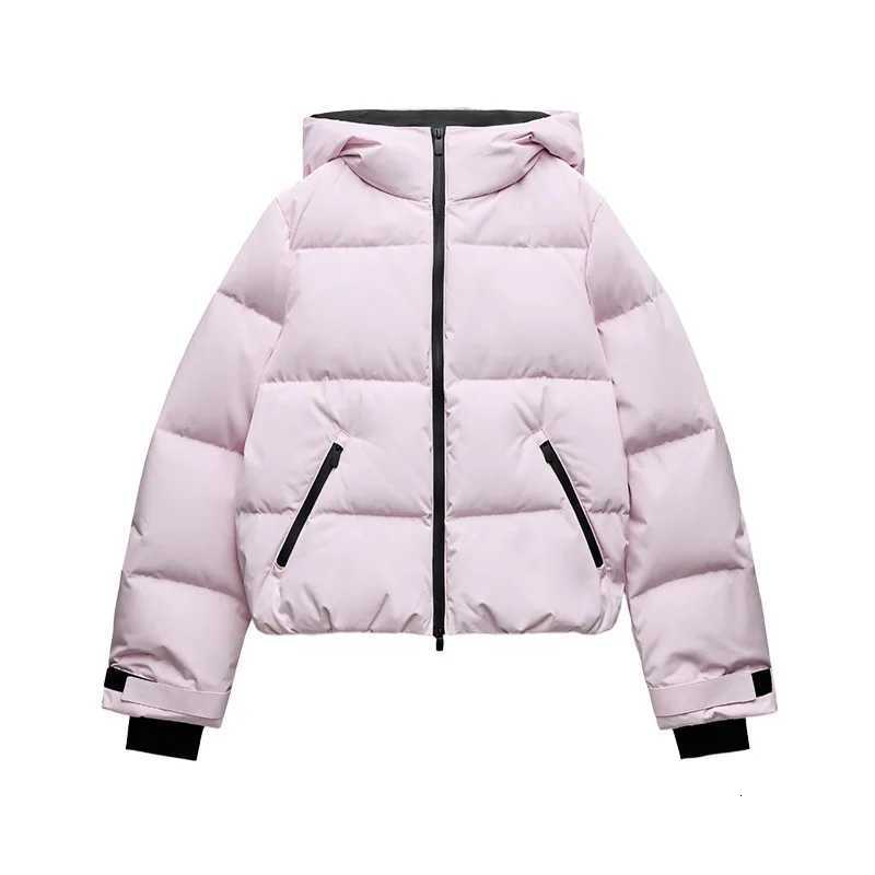 Pink Thicken Warm Women's Skiwear High Collar Hooded Cotton Padded Coats Straight Leg Zipper Pants 2025 New Winter Lady Ski Suit C260829 - view 7