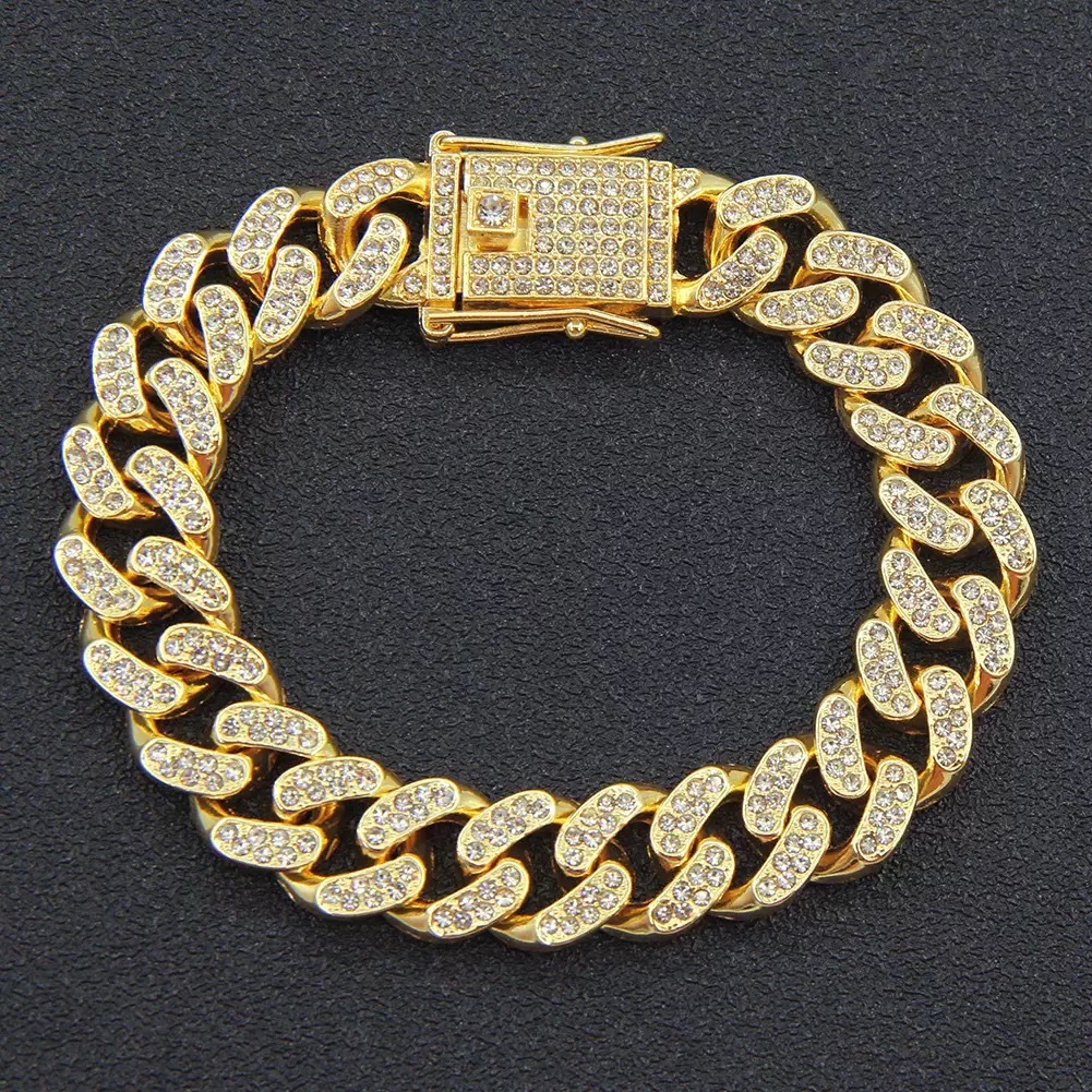 S925 Pure Silver Iced Out Moissanite Cuban Link Bracelet Men Hip Hop Full Paved Curb Chain Bling Wrist Jewelry - view 5