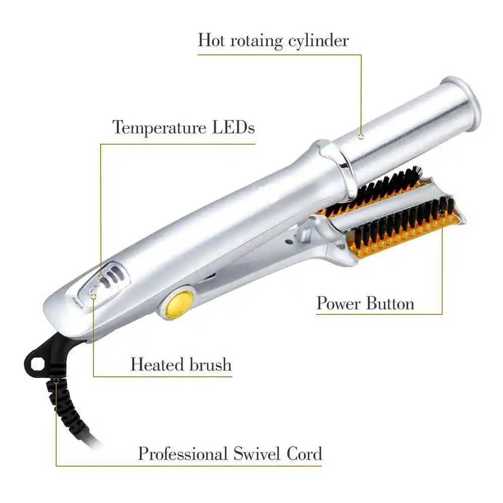 Hair Curling Iron Max 2-Way Rotating Hair Curler 2 In 1 Electric Heating Straightening Hair Curler Brushes Instyler Professional Z260828 - view 7