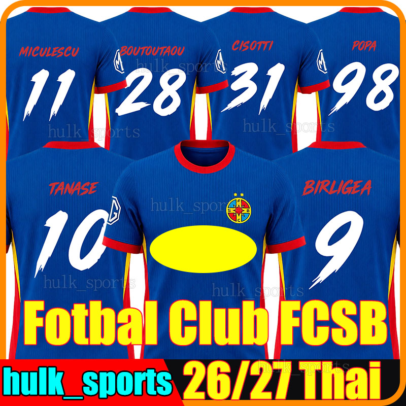 4XL 26/27 FCSB TANASE Fußballtrikots Rumänien BIRLIGEA BOUTOUTAOU MICULESCU CISOTTI POPA OCT.POPESCU JOAO PAULO GNAHORE RADUNOVIC DAWA Männer Kinder
