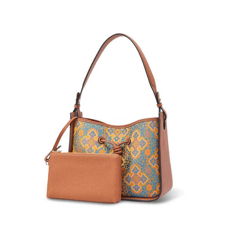 Chinoiserie Ladies Crossbody Purse, Distinctive Song Brocade Ruyi Motif Artistic Women Daily Bag - view 7