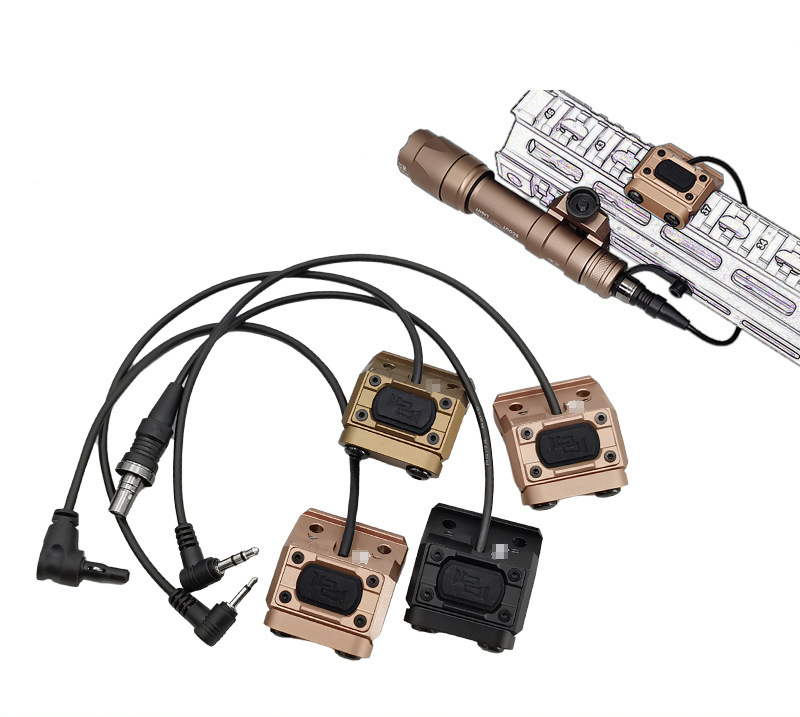 Tactical Remote Pressure Switch SureFire M300 M600 Lights DBAL A2 PEQ Laser Modules 3 Plug Compatible Keymod 20mm Picatinny Rail