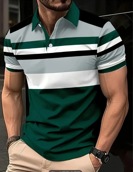 Summer New Large-Size Men's Casual Fashion Short-Sleeve Polo Shirt - view 9