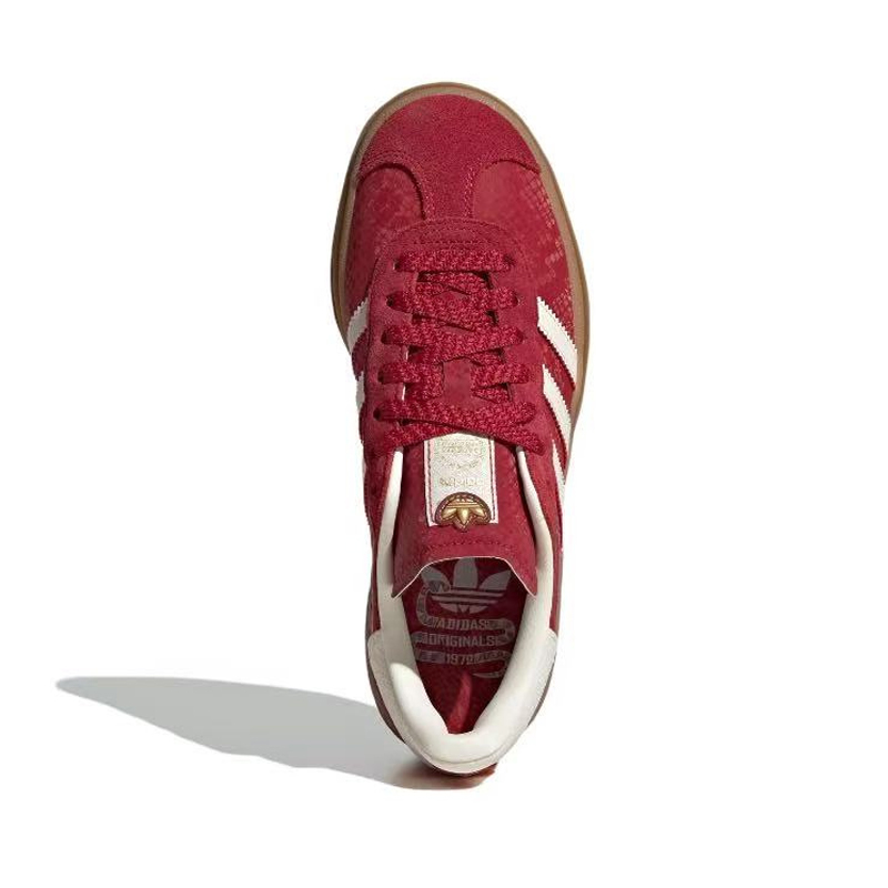 Adidas Designer Gazelle Bold Retro Platform Trainers Casual Shoes Women Soft Suede Leather Non Slip Gum Sole Classic Three Stripes Fashion Daily Skate - view 6