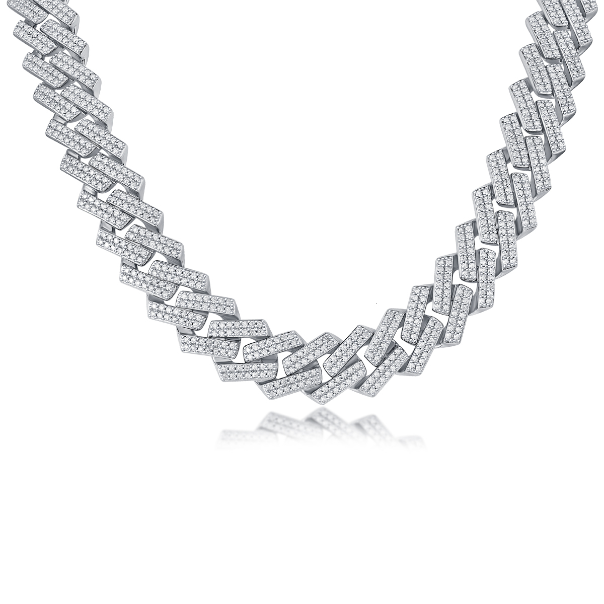 Hip Hop Pendant Vvs1 Moissanite 10mm Cuban Chain Iced Out Cuban Link Chain Popular Style Trendy Paved Chain S925 Necklace - view 5