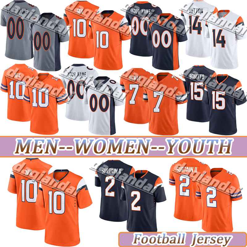 Maglia Denvercity Broncoss Courtland Sutton Quinn Meinerz Bo Nix John Elway Gar…