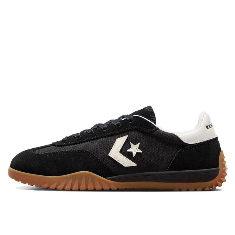 Converse Retro Star Logo Sneakers Women Men Suede Canvas Lace Up Casual Shoes Gum Sole Non Slip Walking Trainers - view 3
