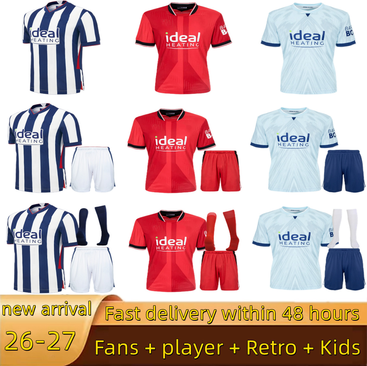 2026 2027 Maglie Da Calcio West Bromwich Josh Maja Fellows Grant Mowatt Johnsto…