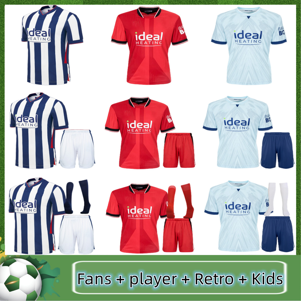 Xxxl 4XL 2026 2027 Maglie Da Calcio West Bromwich Albions Prezzo Heggebo Maja J…
