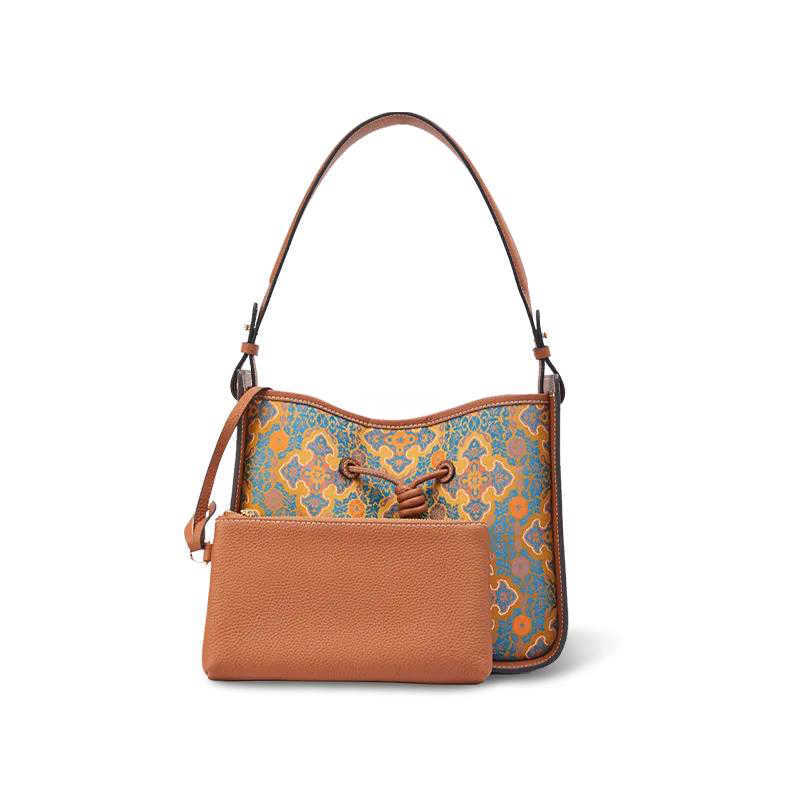 Chinoiserie Ladies Crossbody Purse, Distinctive Song Brocade Ruyi Motif Artistic Women Daily Bag - view 5
