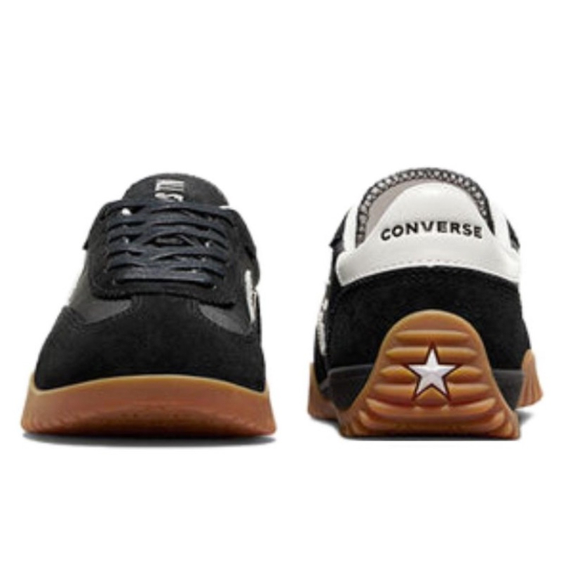 Converse Retro Star Logo Sneakers Women Men Suede Canvas Lace Up Casual Shoes Gum Sole Non Slip Walking Trainers - view 5