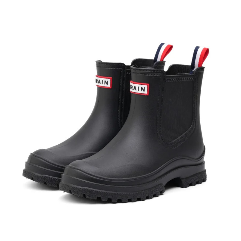 1 Pair of Womens Short Rain Boots Pvc Non-Slip Water Shoes Outdoor Waterproof Shoes Womens Fashionable Water Boots 260227 - view 3