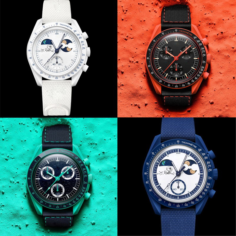 Bioceramic Planet Moon Mens Watches High Quality Full Function Chronograph All Work Movement Mens Watches Luxury Watch Limited Edition Master Wristwatches
