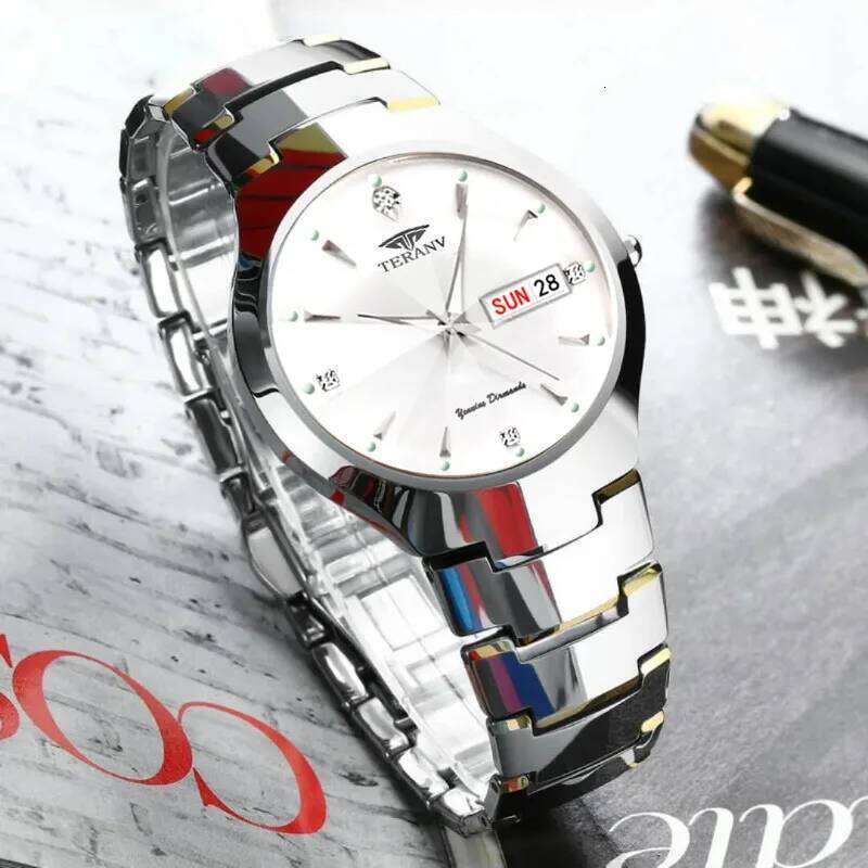 Ladies , niche simple double calendar high-value quartz H260228