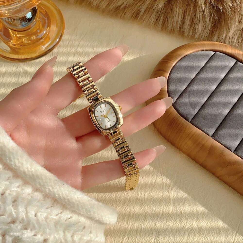 Retro Female Gold Small Square Dial Women's es Fashion Quartz Wristes Ladies Clock Gifts Relojes H260228