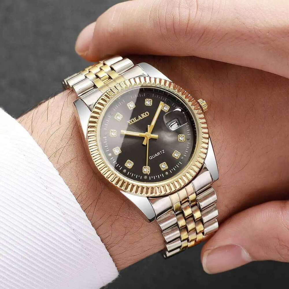 Fashion Rhinestone Women Quartz Men Business es with Calendar Clock GiftWithout Box H260228