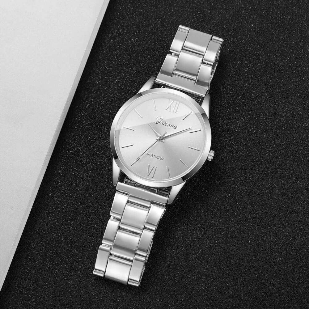 1/2/3PCS Fashion Women es Set Simple Roma Dial Quartz For Ladies Clock Reloj Mujer Without Box H260228