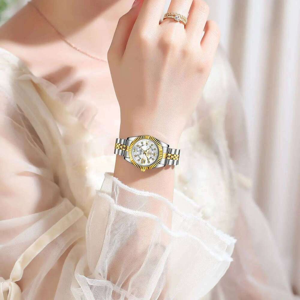 POEDAGAR Original Elegant Women's es Waterproof Luminous Date Women Stainless Steel Quartz Fashion Ladies Wrist H260228