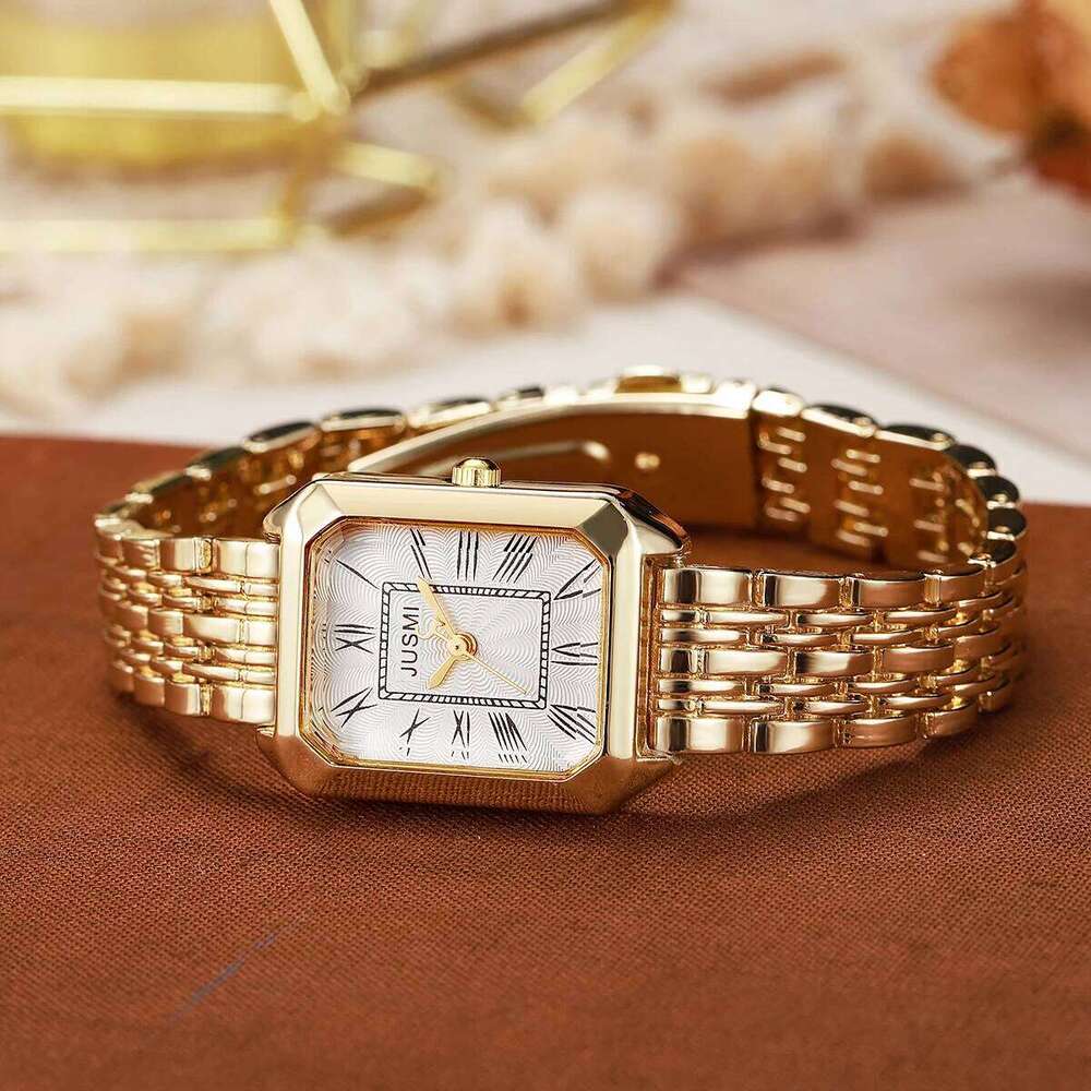 Light Luxury Fashion All-match Square Roman Graduated Quartz Women's for Christmas and Halloween Holiday Gifts H260228