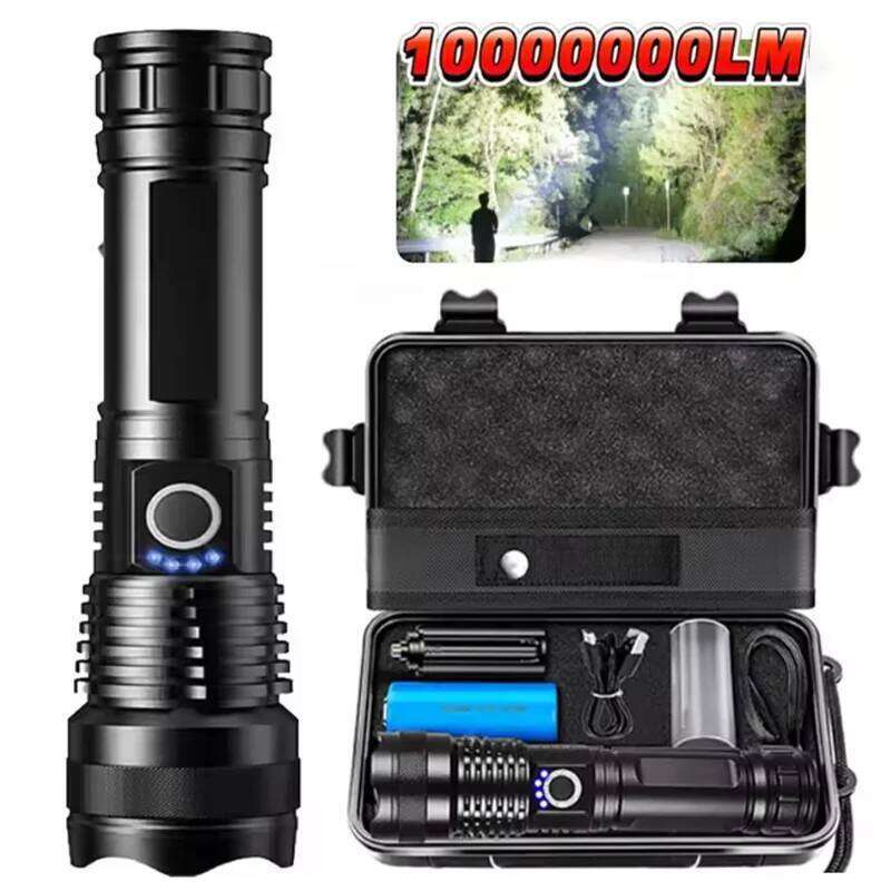 2025 High quality Outdoor-Focused Rechargeable LED Tactical Flashlight Aluminum Alloy Telescopic Zoom for Camping and Fishing Z260301