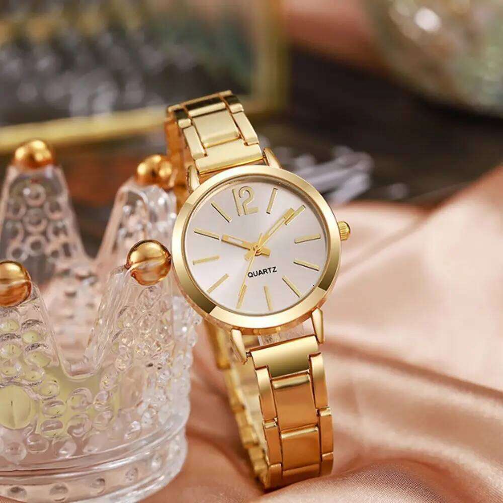 Women Fashion Small Dial Gold Woman Luxury Alloy Strap Ladies Quartz Wristes Clock Gift reloj mujer H260228