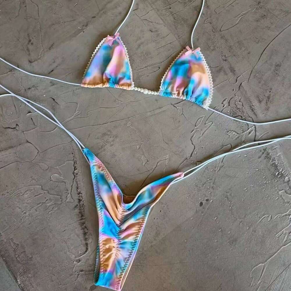Micro Bikinis 2025 Sexy Women Swimsuit Swimwear Female Thong Bikini Set Biquini Bathing Suit Print Swimming Suits Beachwear Z260301