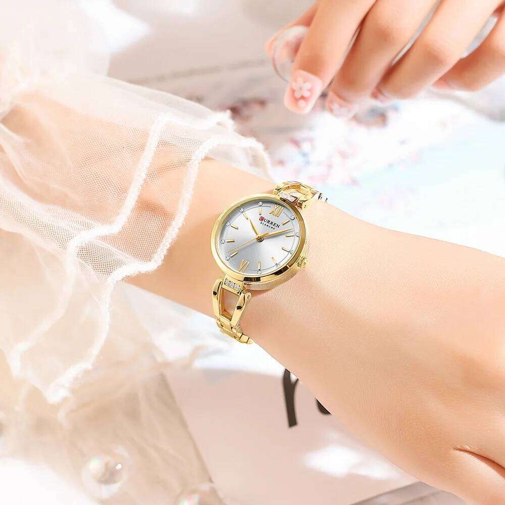 CURREN For Woman High Quality Diamond Ladies Quartz Waterproof Stainless Steel Women es reloj+box H260228
