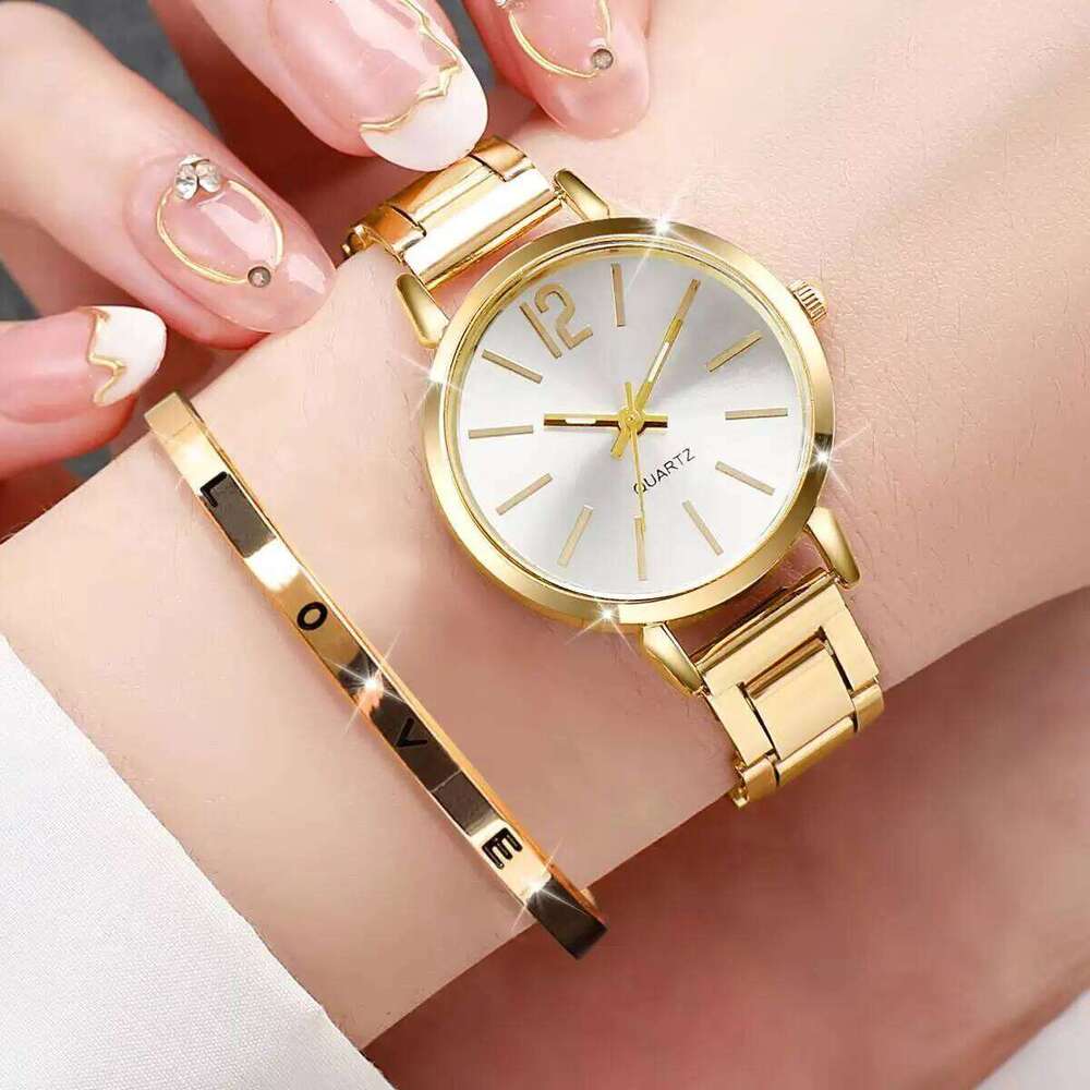 4PCS/Set Fashion Women es Elegant Ladies Analog Quartz Wrist Opening Cuff s Set Reloj MujerWithout Box H260228
