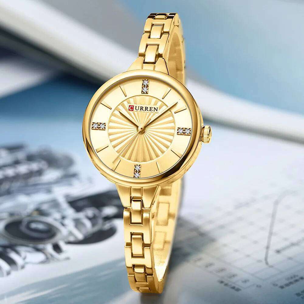 CURREN Woman Wrist Elegant Waterproof Stainless Steel for Ladies Dress Diamond Quartz Women's es Reloj H260228