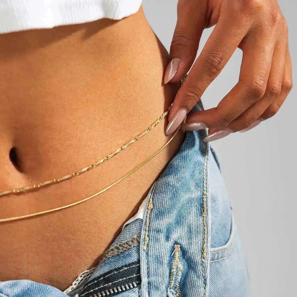 Lacteo Minimalism Sexy Adjustable Body for Women Summer Beach Vacation Waist Belt Chains Accessories Boho Jewelry Gifts H260228