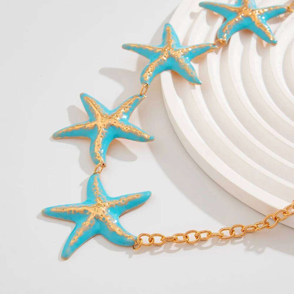 Sexy Summer Starfish Waist Chain Belt Swimsuits Body Accessories Beach Lingerie Metal Bikini Belly Chains Women Dress Jewelry H260228