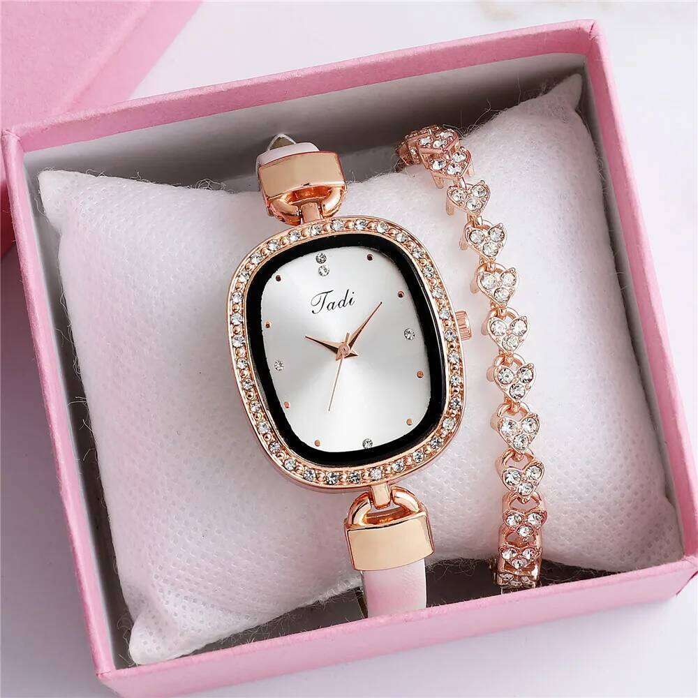 Luxury Women's Wrist Rhinestone Fine Strap Ladies' Fashion es Quartz Women Timepiece H260228